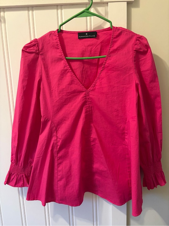 Pomander Place Tops - Tuckernuck Pomander Place Easton Blouse Pink Small